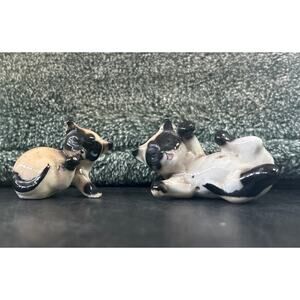 Vintage Pair of Miniature Siamese Cats Kittens Bone China